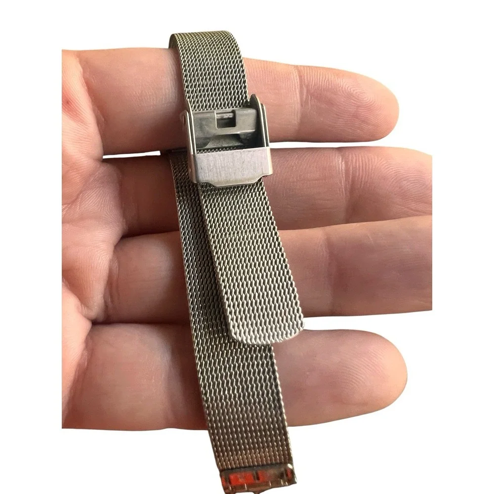 Grenen Denmark M34SSSW Womens Quartz Mesh Steel Watch Crystal Bezel New Battery